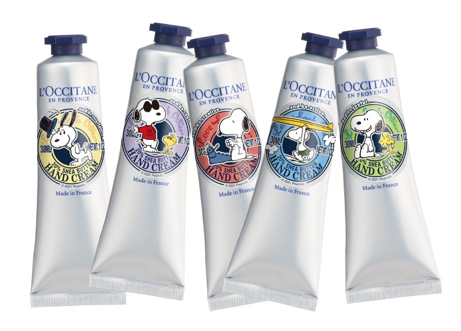 ロクシタン×スヌーピー、人気保湿アイテム「シア」「シア ベイビー