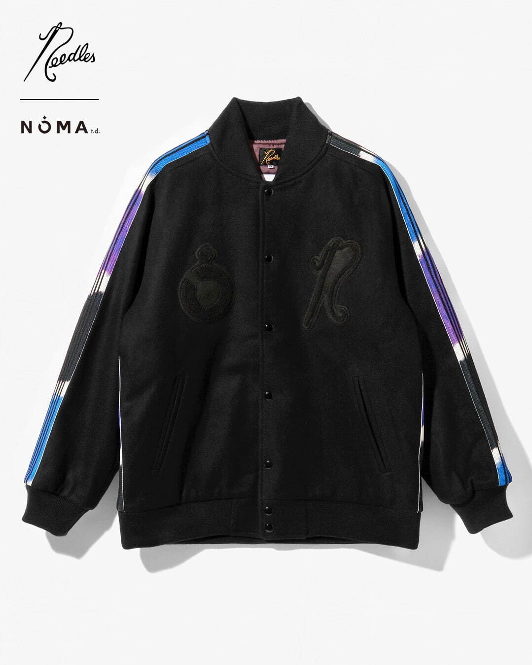 ニードルズ×ノーマ ティーディー、ムラ染め風サイドテープのスタジャン