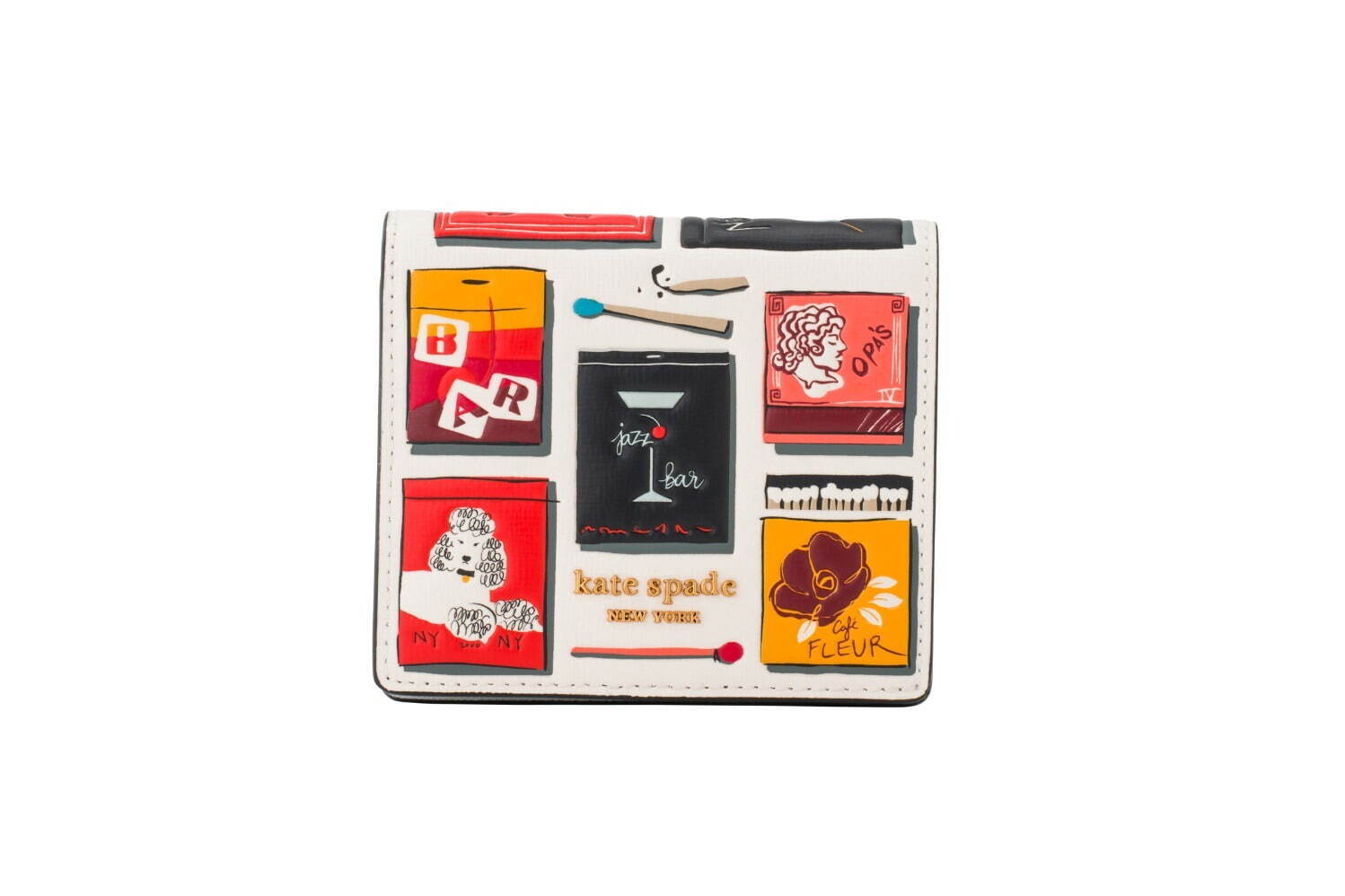 ケイト・スペード23年秋ウォレット、“マティーニ”モチーフのクリスタル