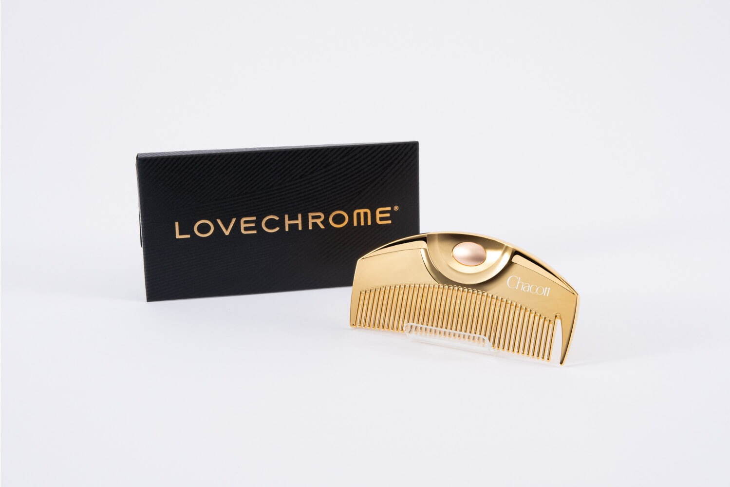 ラブクロム×チャコットの限定ヘアコーム「ツキ ゴールド」“ローズ