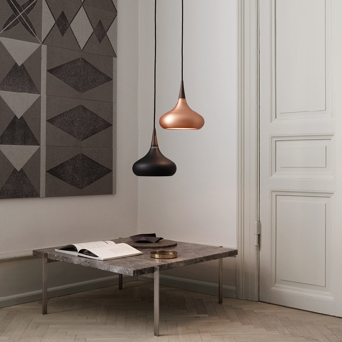 Fritz Hansen Orient Pendant, 3 Sizes in 3 Color Variants – FJØRN