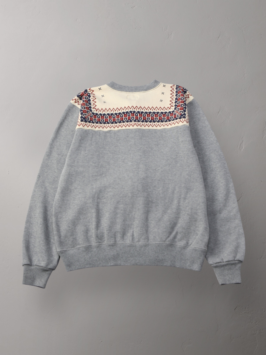 雪柄 フルジップ スウェット 裏起毛 FN-MSZ-101 | THE FLAT HEAD