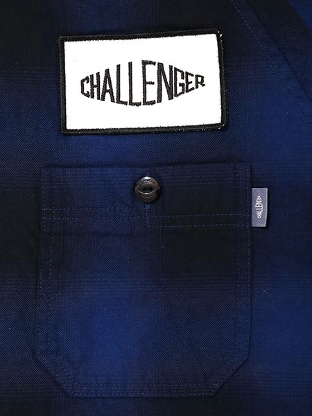 CHALLENGER / L/S CHECK WORK SHIRT -Navy-