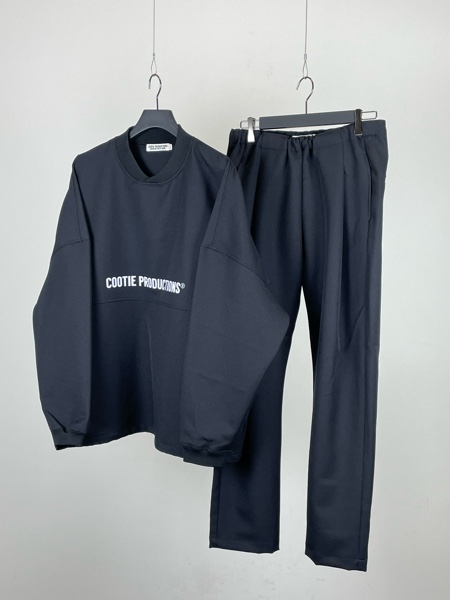 COOTIE / Polyester Twill Football L/S Tee -Black-