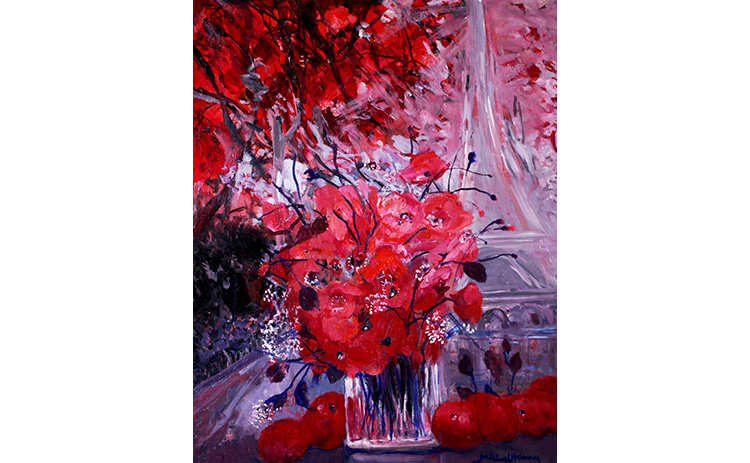 咲き誇る真紅の花束』ミッシェル・アンリ／Michel Henry | 絵画