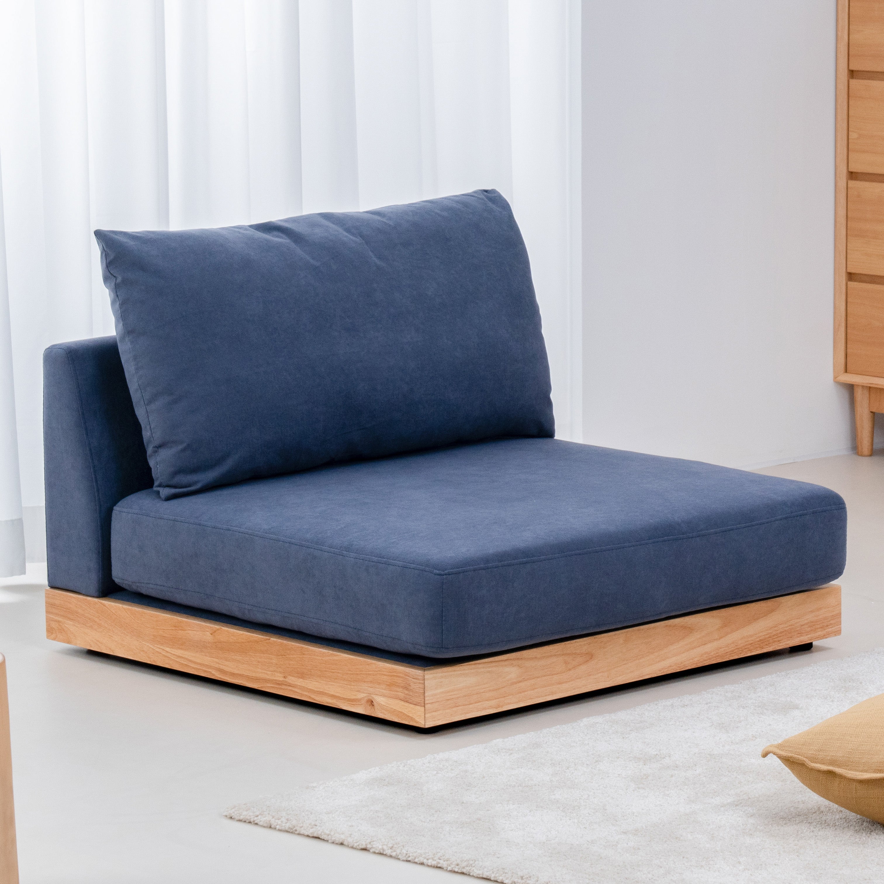 あす着] 幅82cm フロアソファ 安い ソファ レイアウト自由 広々座面