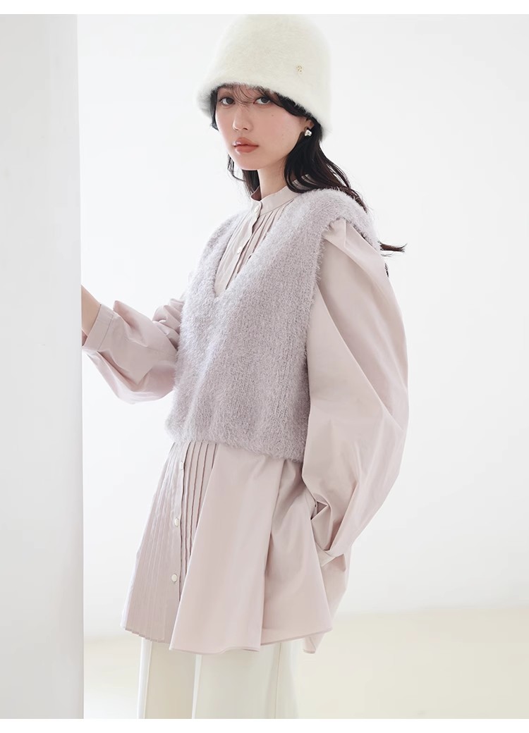 Fubail / ファーライクニットベストコンビチュニック