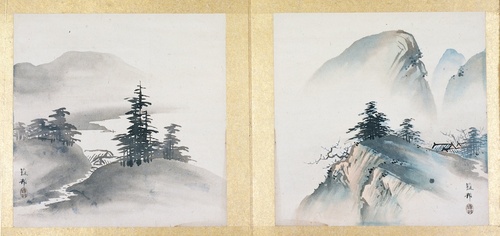 四季山水図 | 橋本雅邦 | 収蔵品詳細 | 作品を知る | 東京富士美術館
