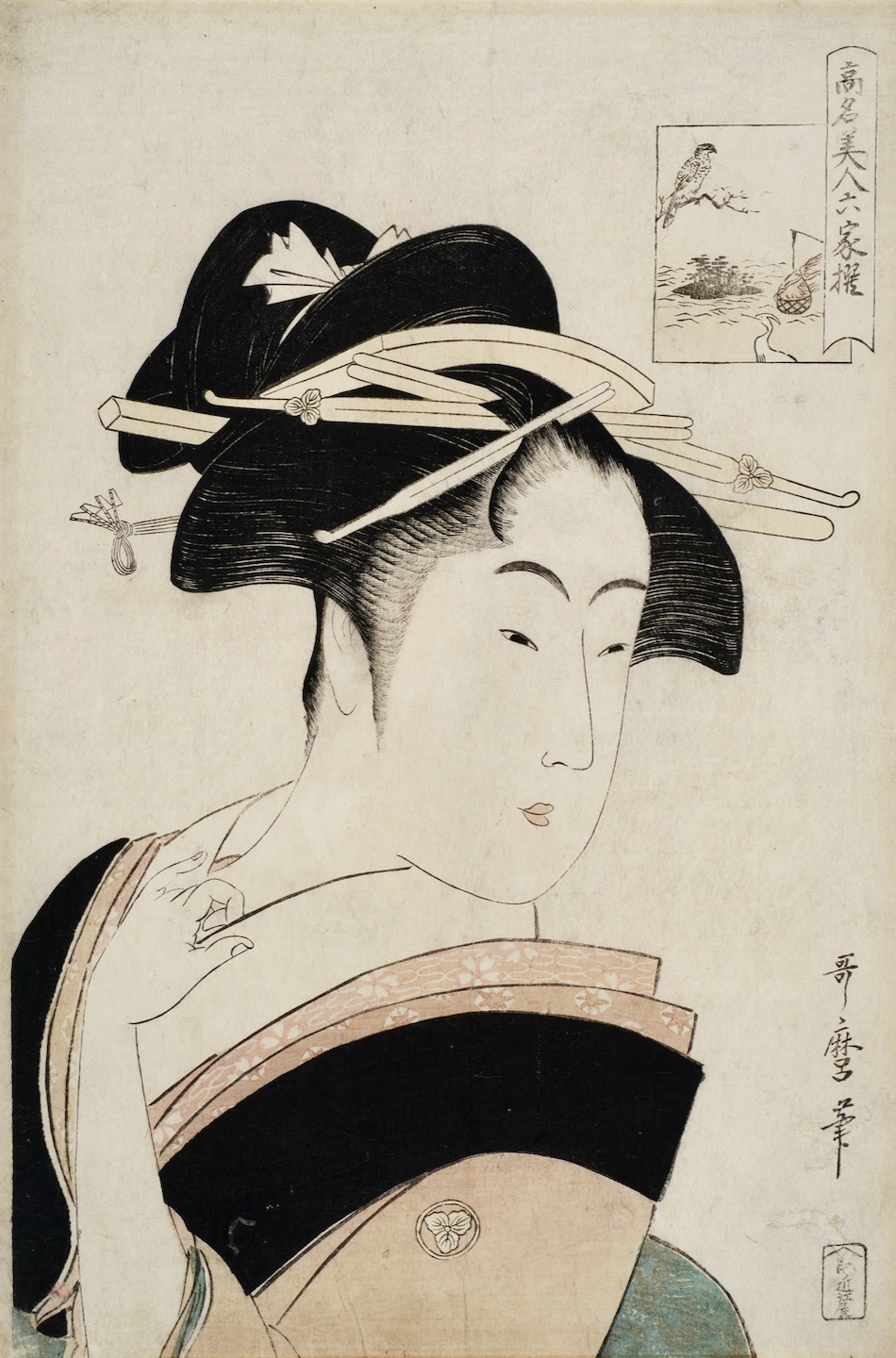 高名美人六家撰 高島ひさ | 喜多川歌麿 | 収蔵品詳細 | 作品を知る