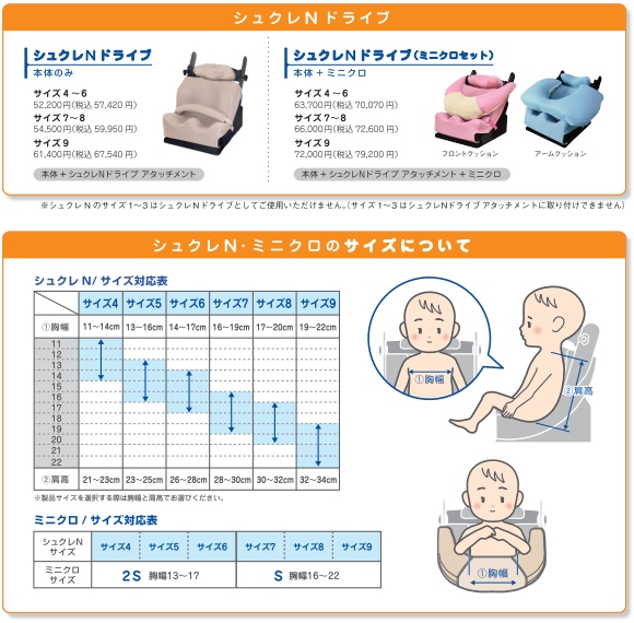 アシスト 車載用障害児姿勢保持椅子 シュクレN ドライブ（自動車後部