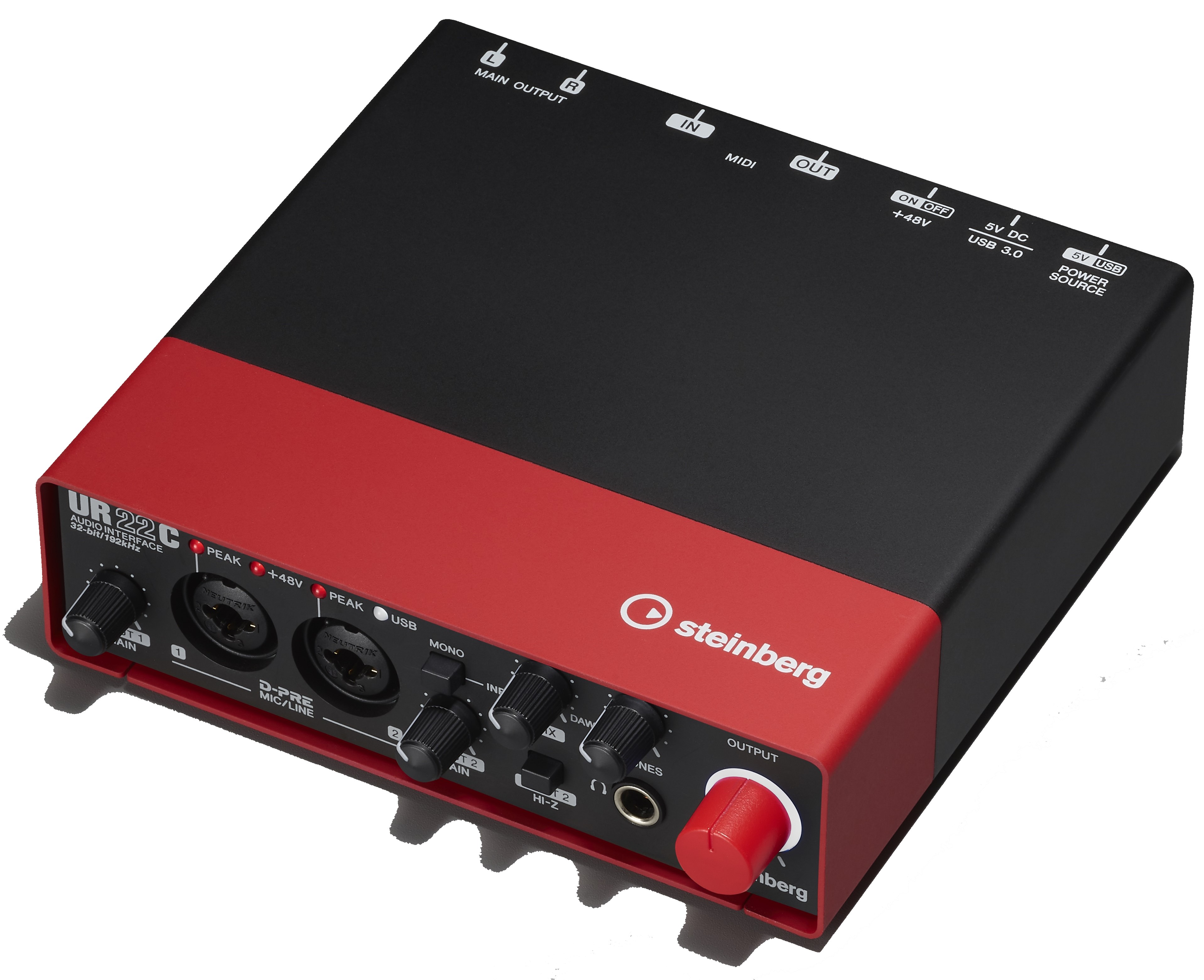 Steinberg UR22C RD 2In/2Out USB3.0 Type C Audio Interface, Red