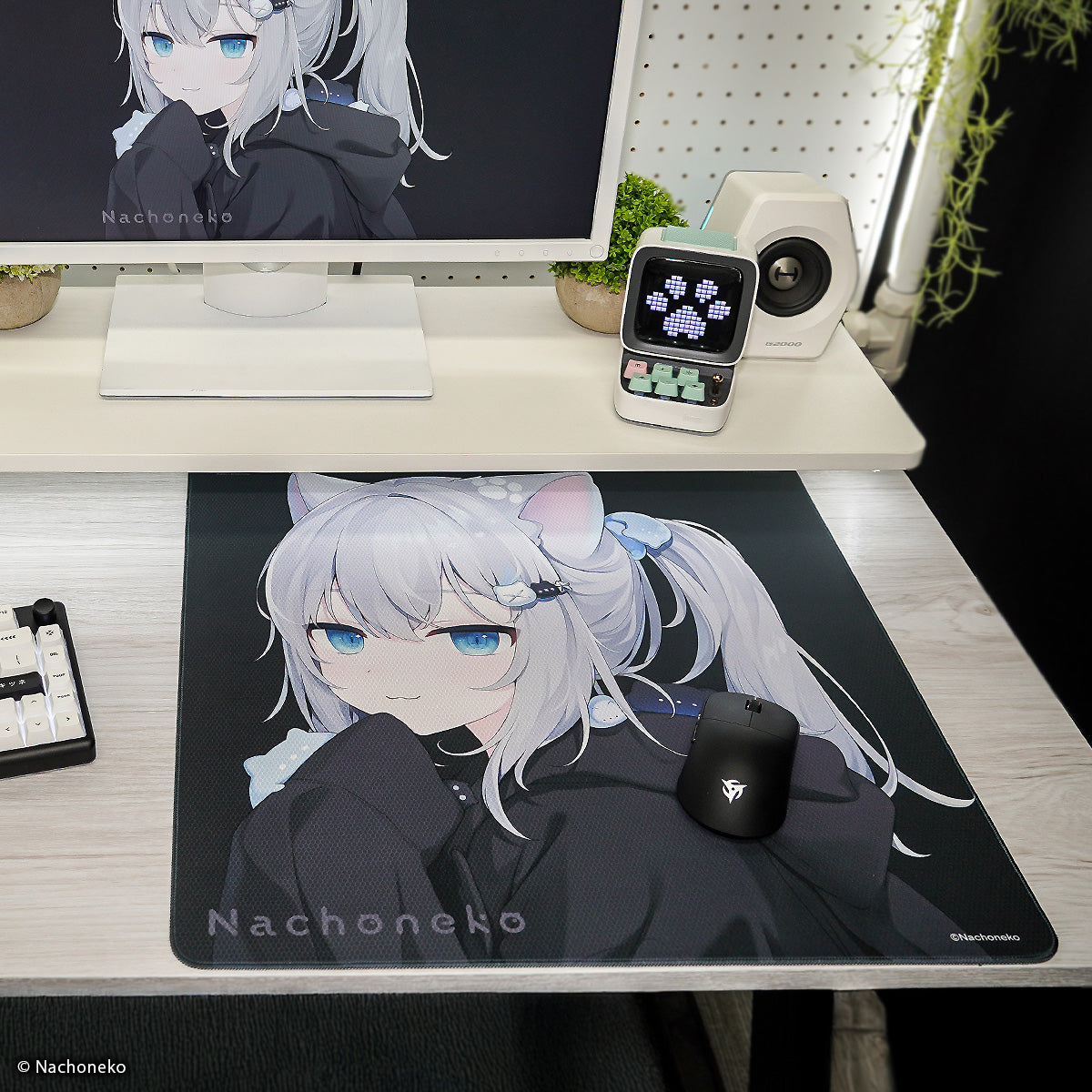 Nachoneko × ふもコレ ゲーミングマウスパッド Black (ベースモデル X