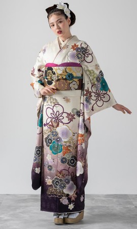 白紫のグラデーション振袖｜振袖大好き 【菊京屋】振袖レンタル 成人式