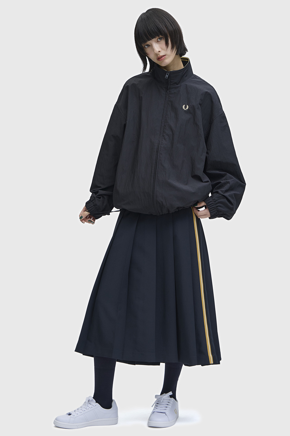 Zip Through Jacket(8 90A：BLACK / CHAMPAGNE): | FRED PERRY JAPAN