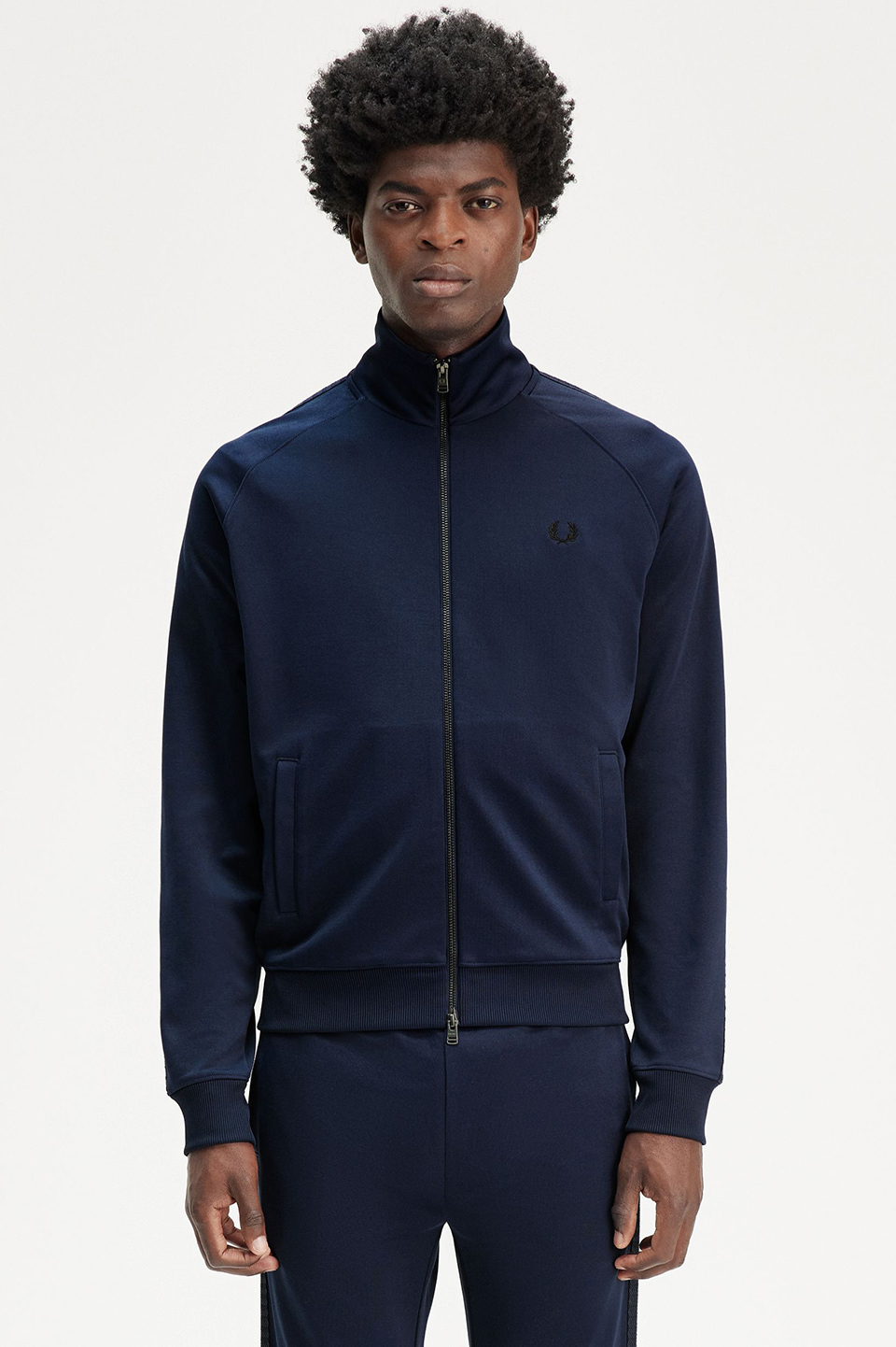 Tape Detail Track Jacket(S 395：DARK CARBON): | FRED PERRY JAPAN