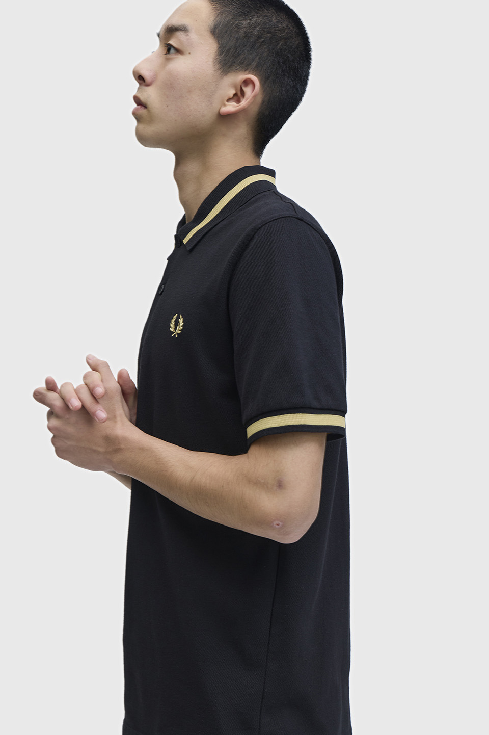 The Fred Perry Shirt - M2(36 157：BLACK / CHAMPAGNE): | FRED PERRY