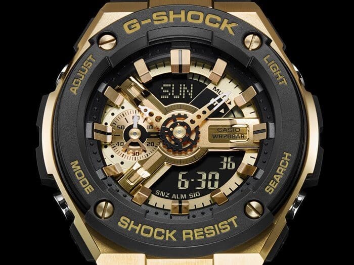 G-Shock G-STEEL GST-400G-1A9 Black and Gold - G-Central G-Shock