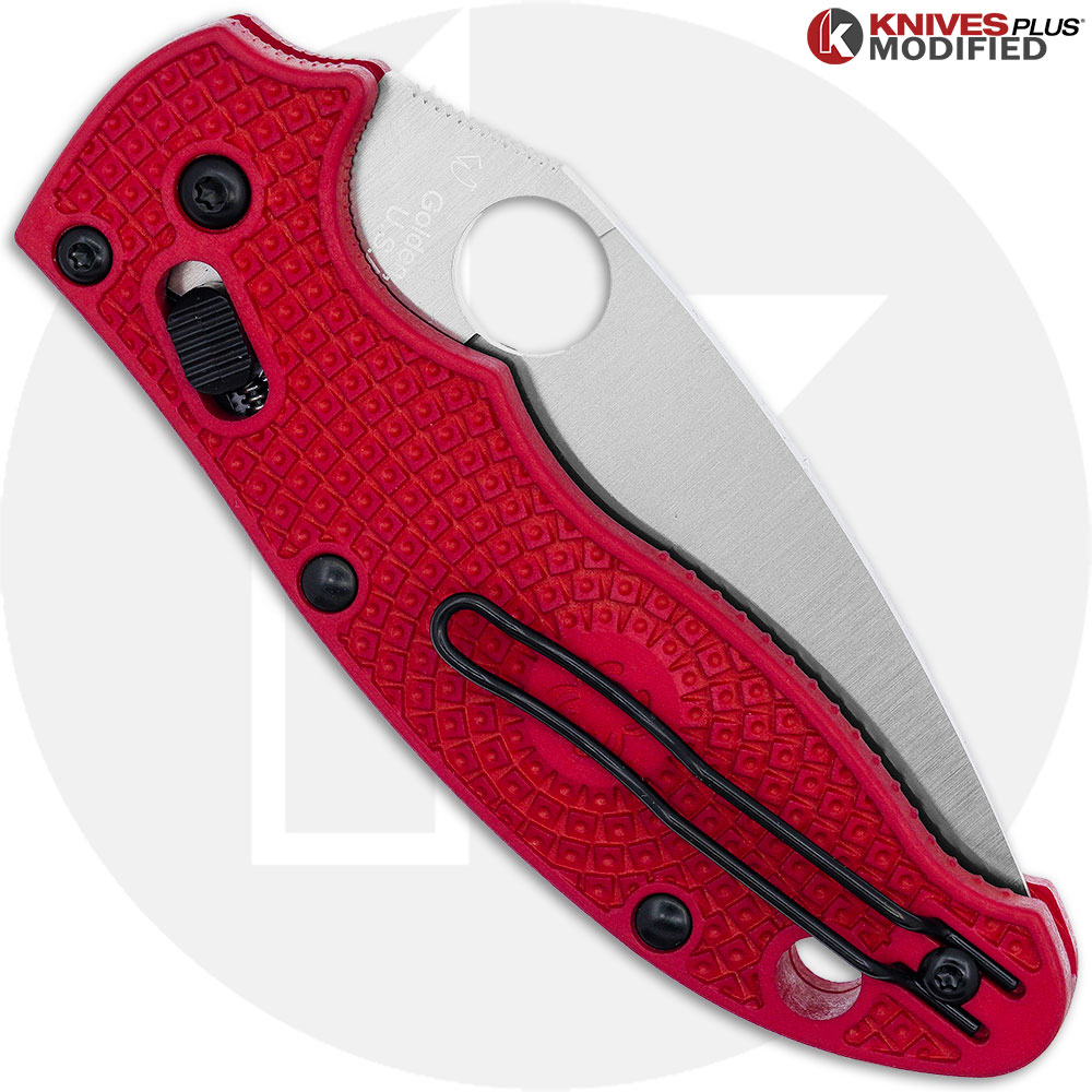 MODIFIED Spyderco Manix 2 LW Salt MagnaCut Knife - The Red Dragon
