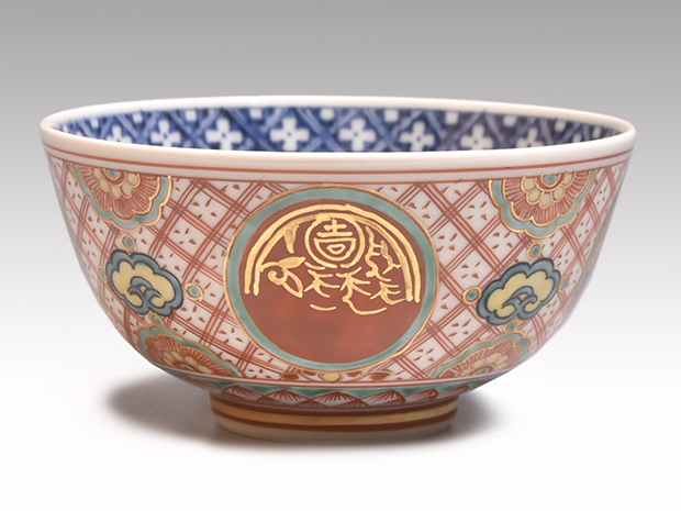 赤絵金襴手 絵替り 碗形向付 5個 三代 須田菁華（作) 共箱 | 古美術ささき