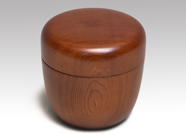 スリ漆 中棗 一休寺の杉にて 利斎(作) 十二代 久田尋牛斉 朱在判 書付