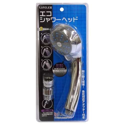 エコシャワーヘッド3段切替え＋ストップ 03MOーSWH3S: 住宅