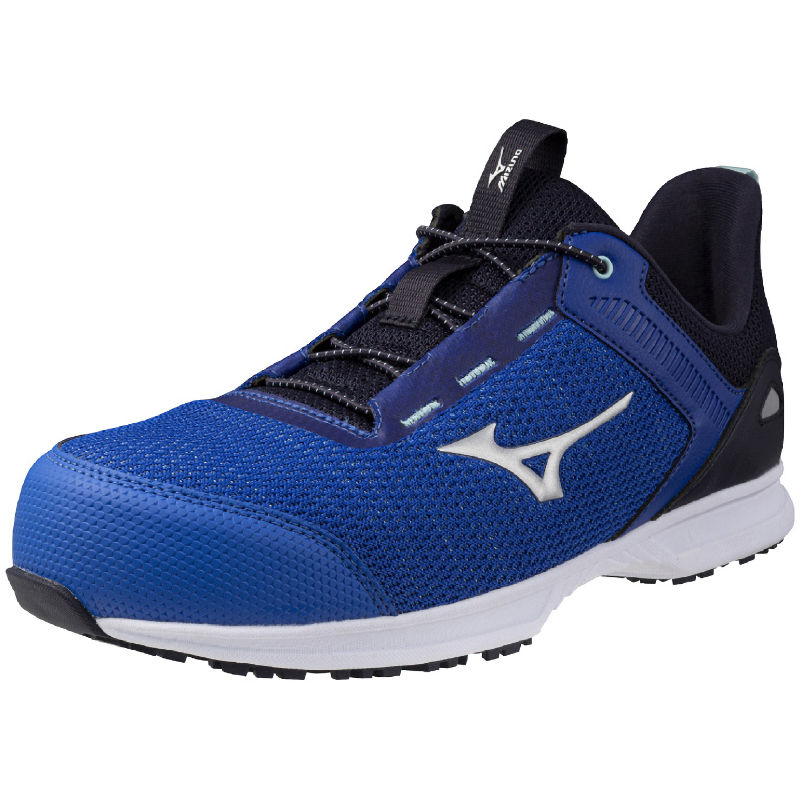 ミズノ プロテクティブスニーカー ALMIGHTY ブルー×シルバー