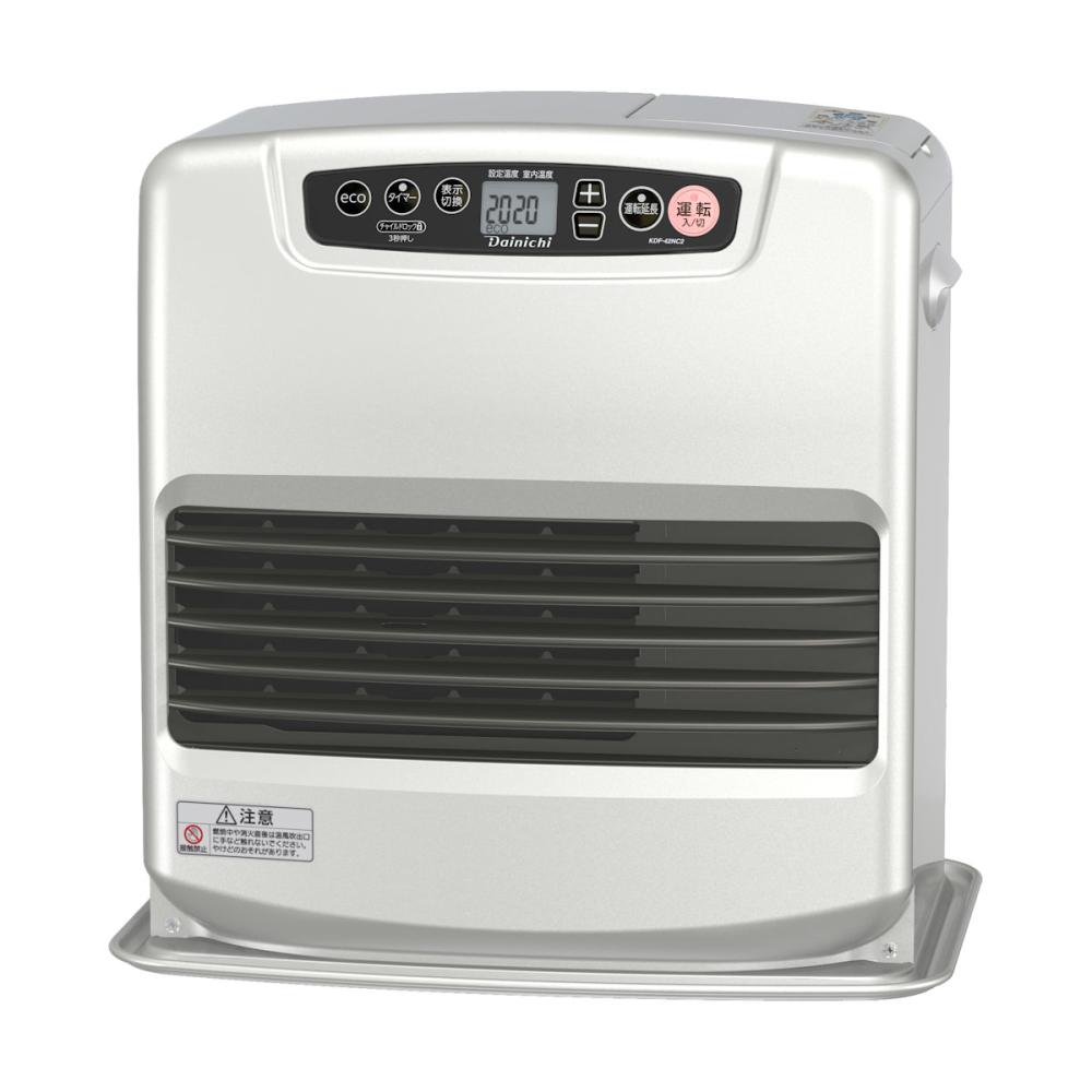 ダイニチ 石油ファンヒーター 木造11畳 ライトシルバー 専用カバー付