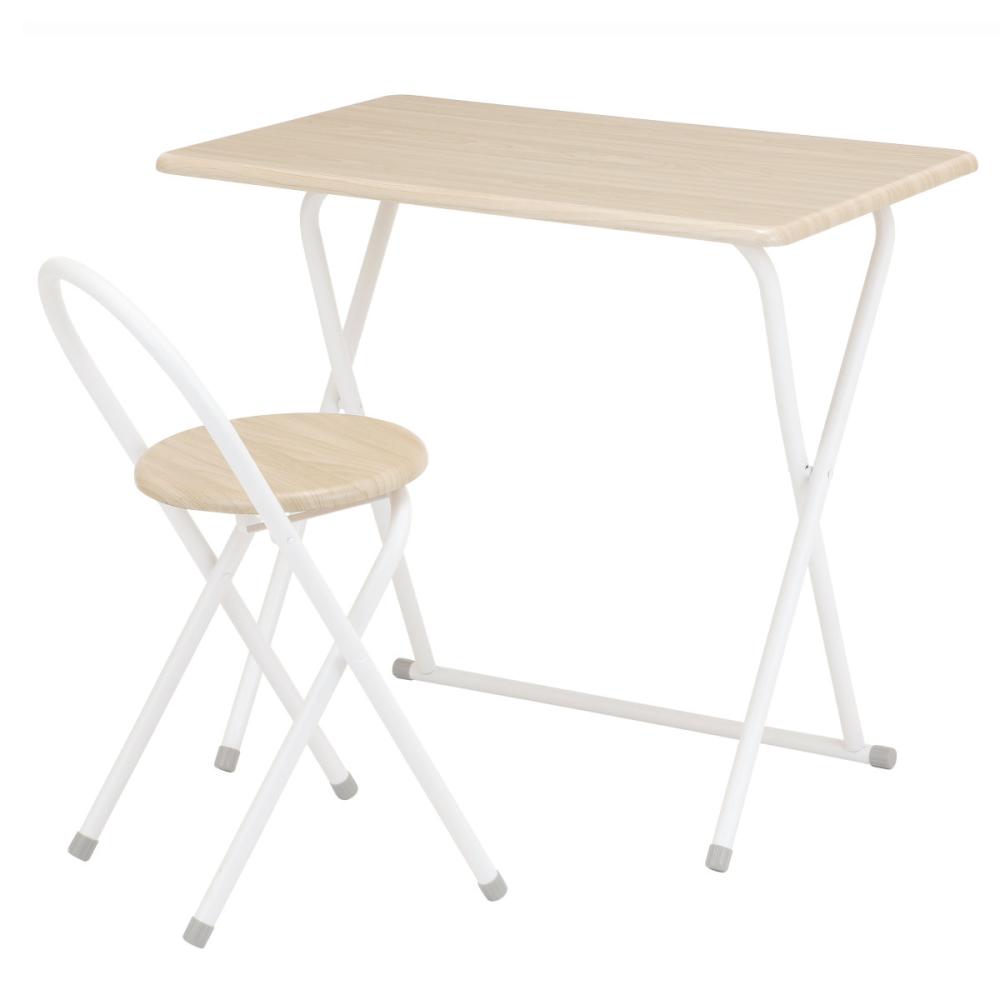 アテーナライフ 折りたたみテーブル・チェアセット ナチュラル の通販