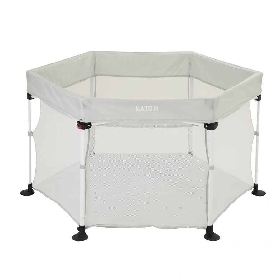 ポータブル折りたたみベビーサークル コロコロランド 6（グレー
