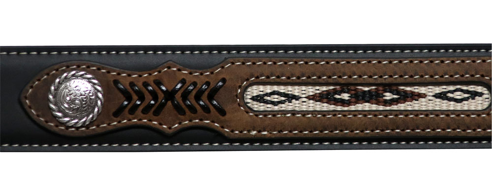 レザーベルト レザー 革 ベルト コンチョ ウエスタン 黒 ブラック