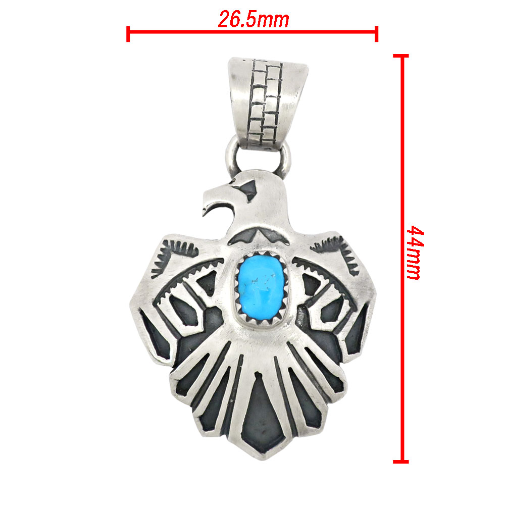 ターコイズ シルバー サンダーバード インディアンジュエリー