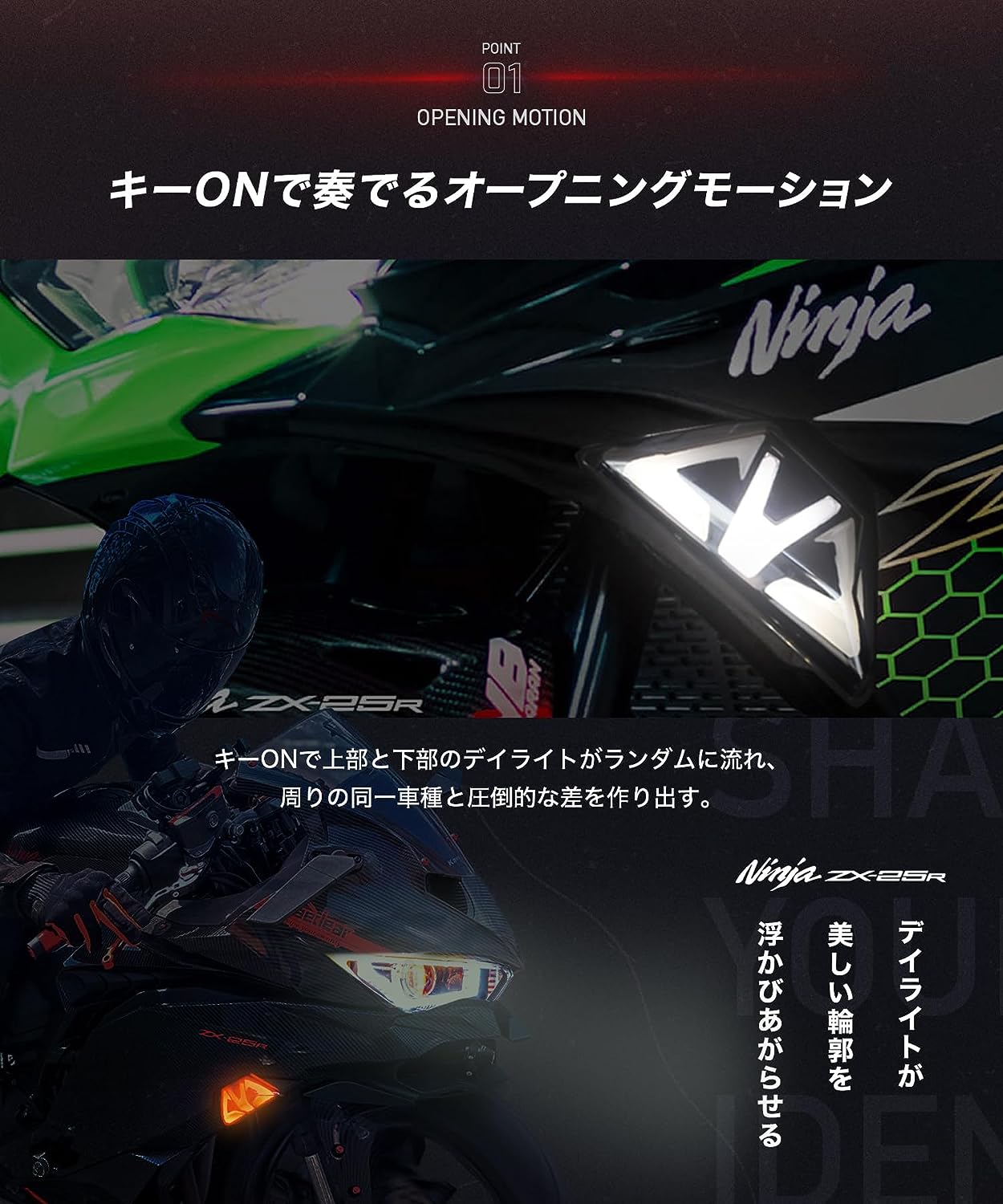Cyber ​​LED KAWASAKI Ninja ZX-25R Custom Blinker / Ninja250
