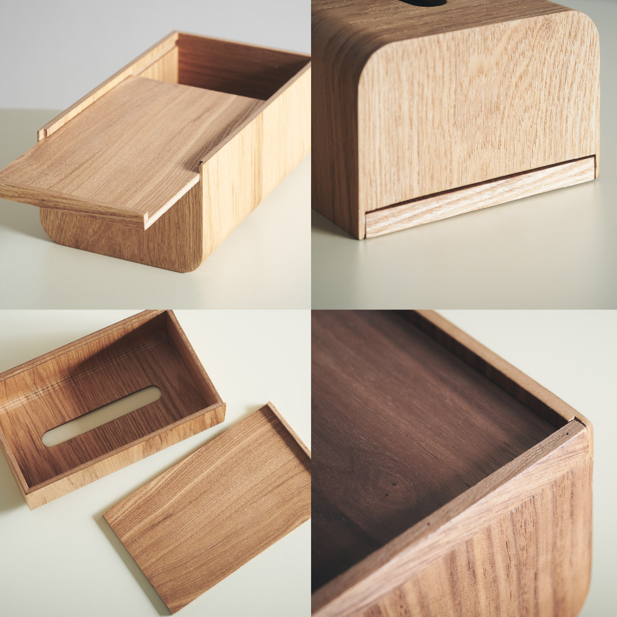 ティッシュケース ティッシュボックス 小タイプ 高級材突板使用