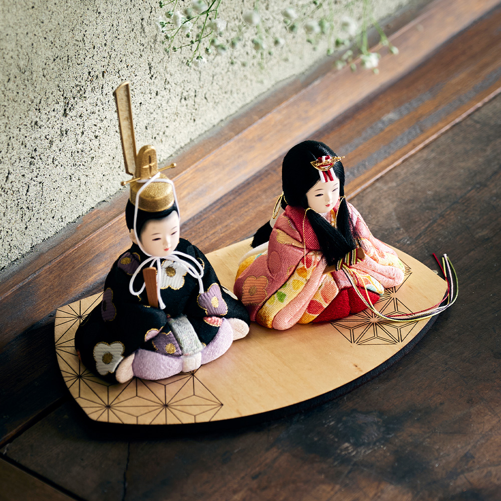 日本製 雛人形 木目込人形 のどか 木製台座の通販情報 - 家具通販の
