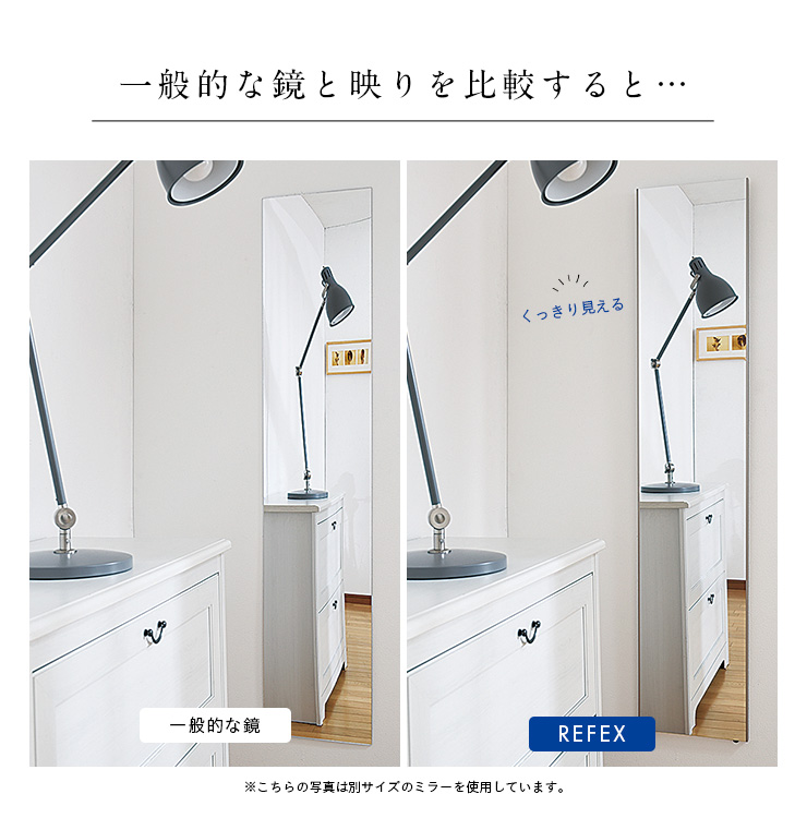 日本製 割れない軽量ミラー リフェクスミラー frame by REFEX 薄型