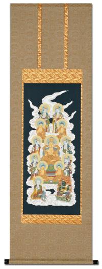 特価】十三仏・大西雲崖 （尺三短） 肉筆！ 十三仏 - 掛け軸（掛軸