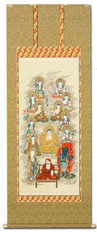 禅宗用十三仏 伊藤 香川 （尺五アンドン） 肉筆 あ085！ 十三仏