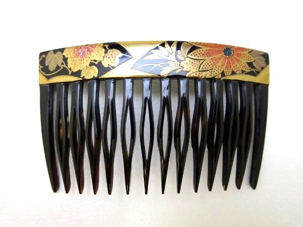 べっ甲螺鈿金蒔絵櫛2015 | べっ甲かんざし・髪飾り・和装小物専門店