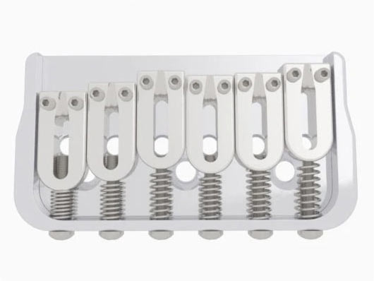 6 String Fixed Guitar Bridge Chrome 0.125 | Hipshot | 取扱い