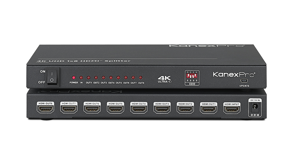 4K UHD 1x8 HDMI Distribution Amplifier w/ HDCP2.2