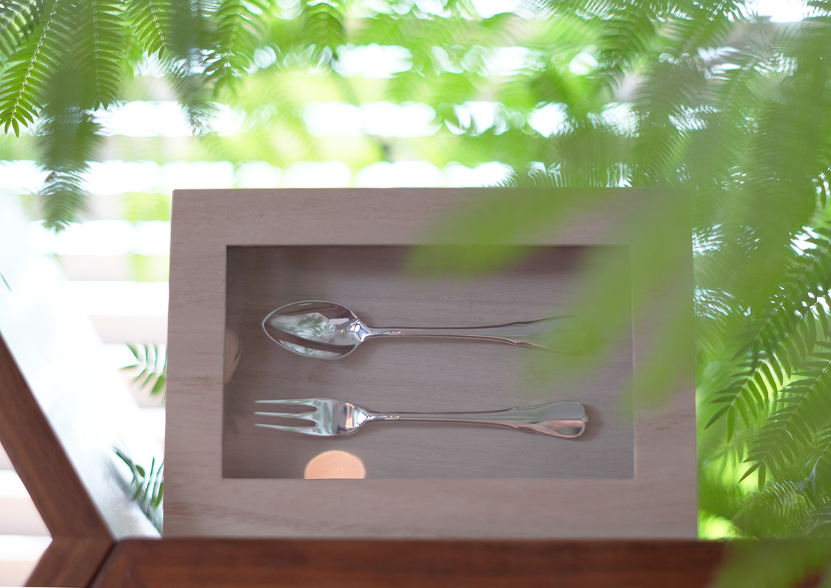 お部屋に飾れる純銀スプーンフォークセット