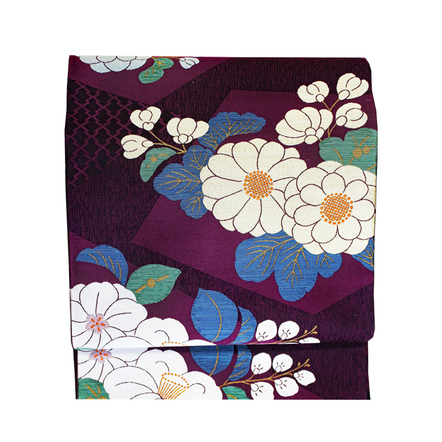 西陣織 袋帯｜伝統工芸士 四代目 蔦屋九兵衛 制織 「蔦」シリーズ 椿菊