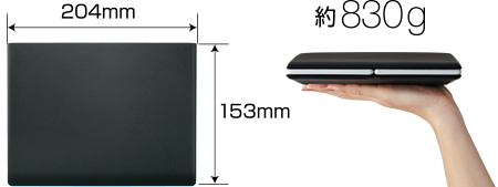 フルサイズをコンパクトに、たためるパソコン「ポータブック