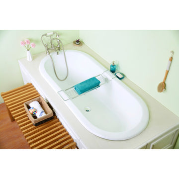 Kingston Aqua Eden VCTPN632717 63-Inch Cast Iron Oval Drop-In Tub with