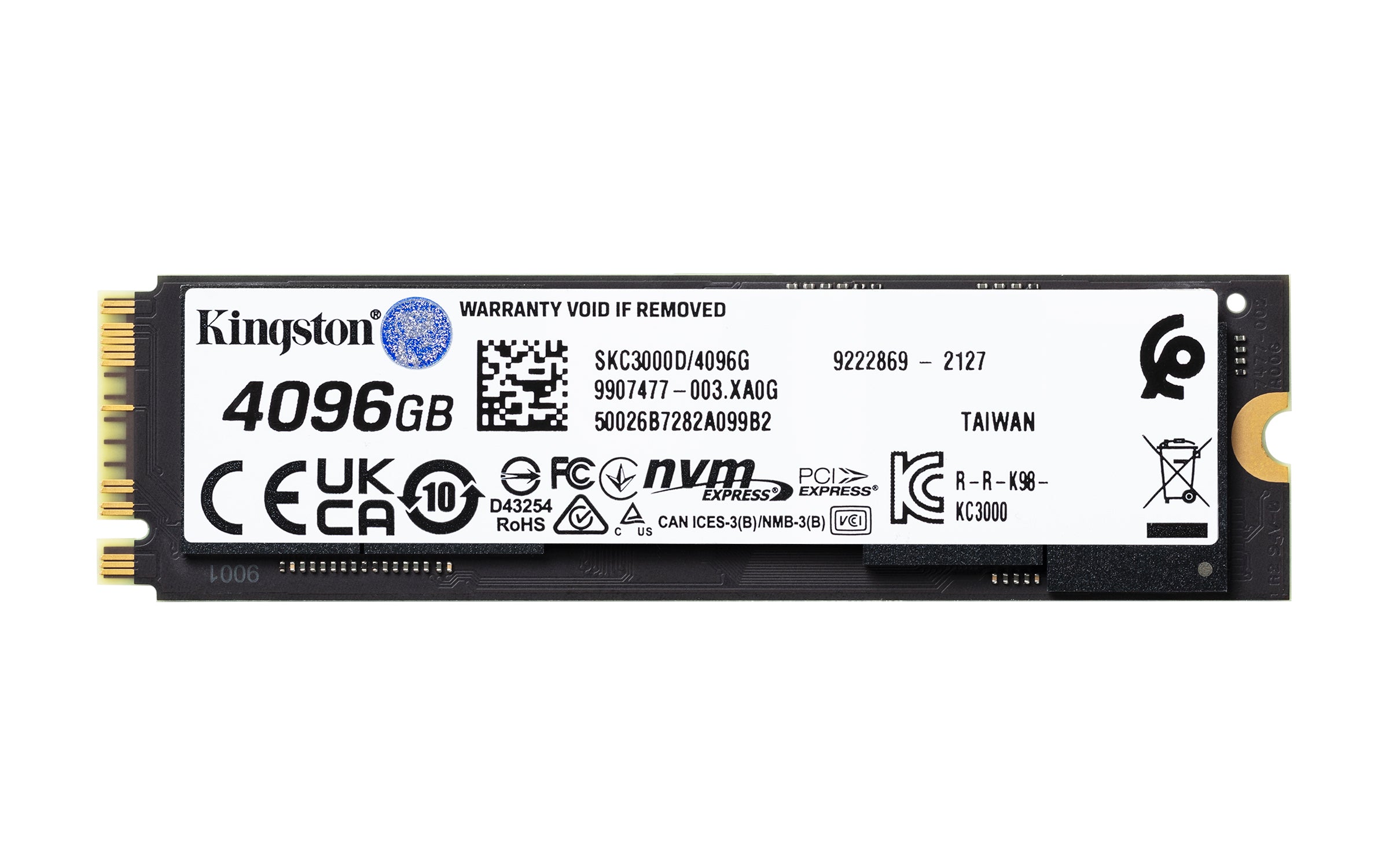 SKC3000D/4096G - SSD de 4TB Série KC3000 PCIe Ger. 4.0 M.2 2280