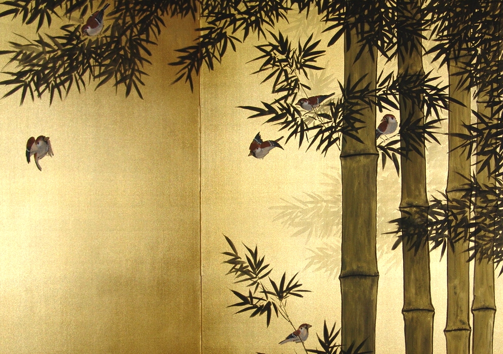 金屏風 日本画金屏風の製造/通信販売(通販) 御子柴屏風店