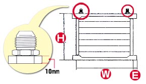 キノクニ ： セトラブ クーラーコア (W185mm×H125mm) 16段 AN16（16段）