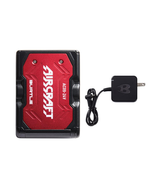 新品】 BURTLE バートル バッテリー AC09 24V メタリックレッド BURTLE