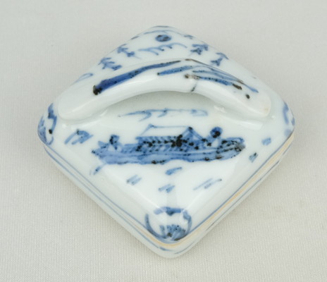 栗山園オンライン通販部 / 【出物】 染付隅田川香合 須田菁華