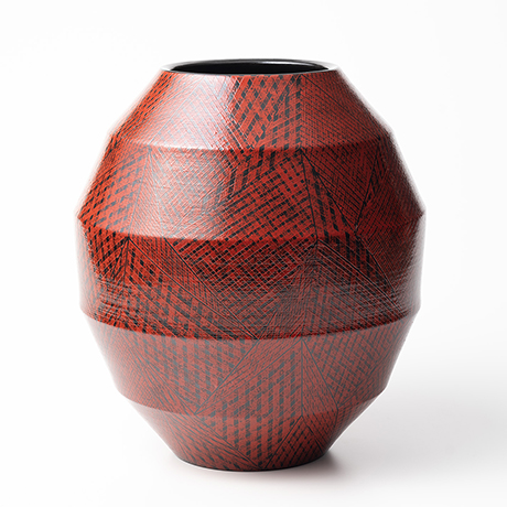 ○前田正博 [未使用無傷完品] 色絵花入 茶道具 共箱/共布 魂の作品 真